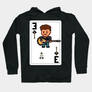 Pixelrockstars Three of Spades Playing Card Hoodie